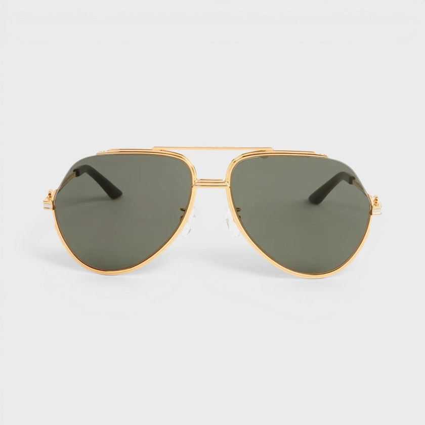 Stainless Steel Aviator Gold Silver Black Grey