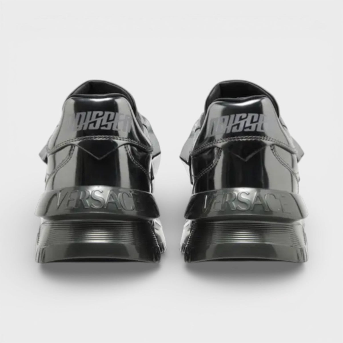 Odissea Leather Low-top Trainers In Gunmetal