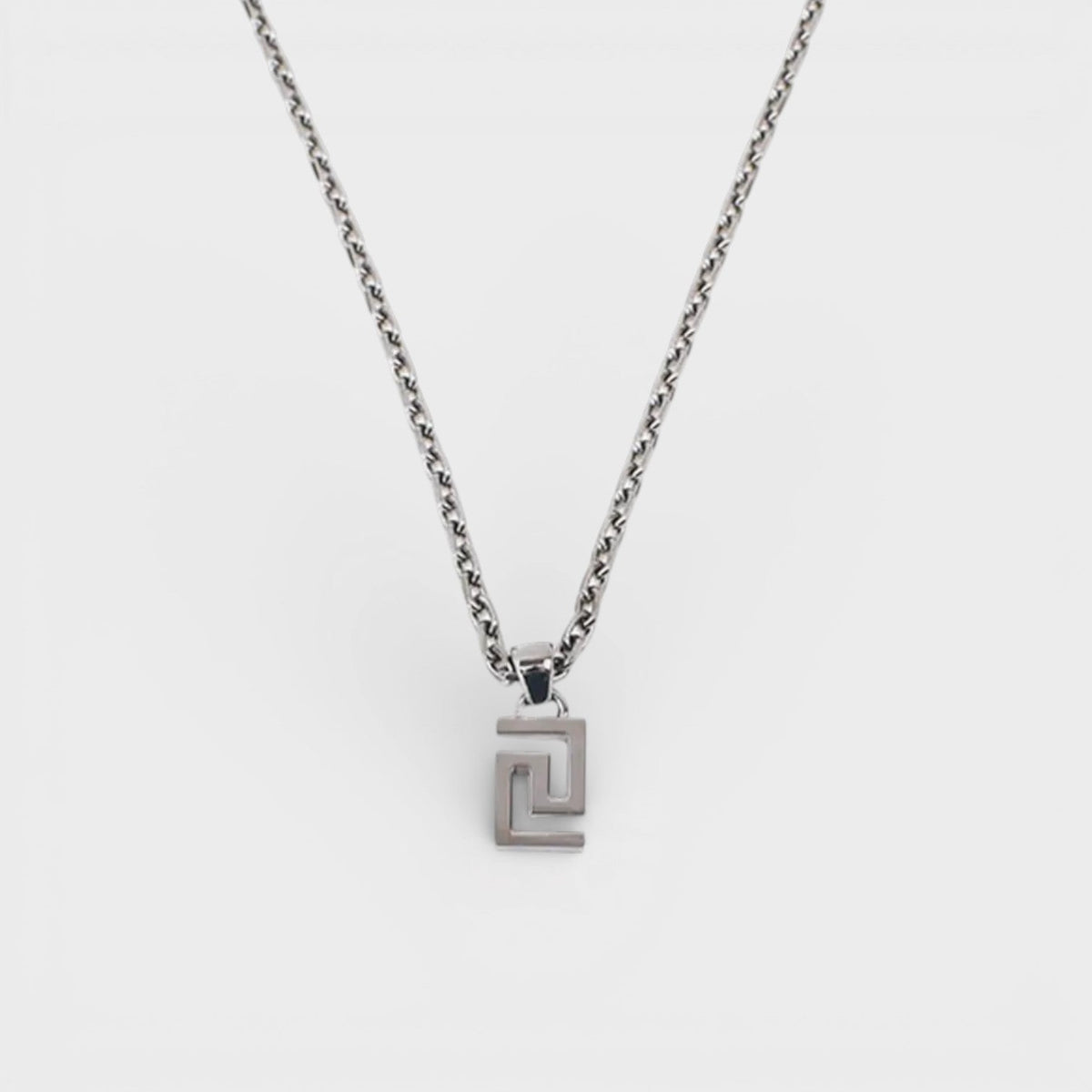 Greca Pendant Necklace Silver