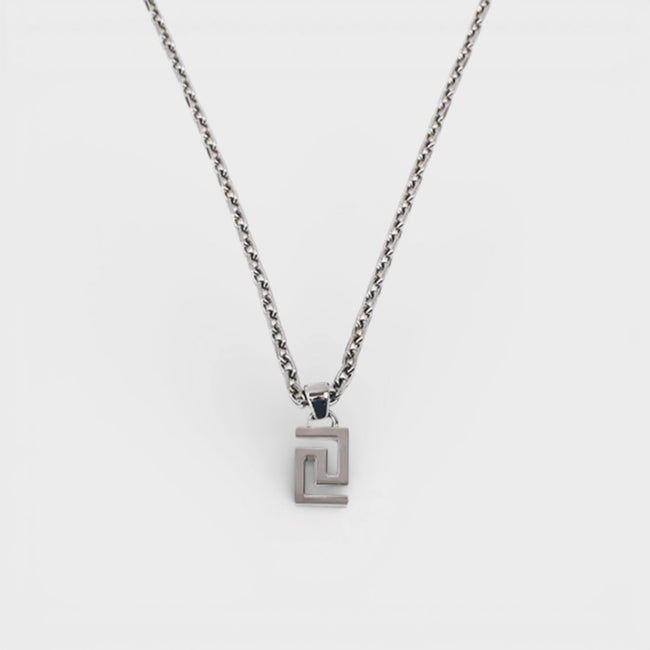 Greca Pendant Necklace Silver
