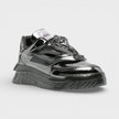 Odissea Leather Low-top Trainers In Gunmetal