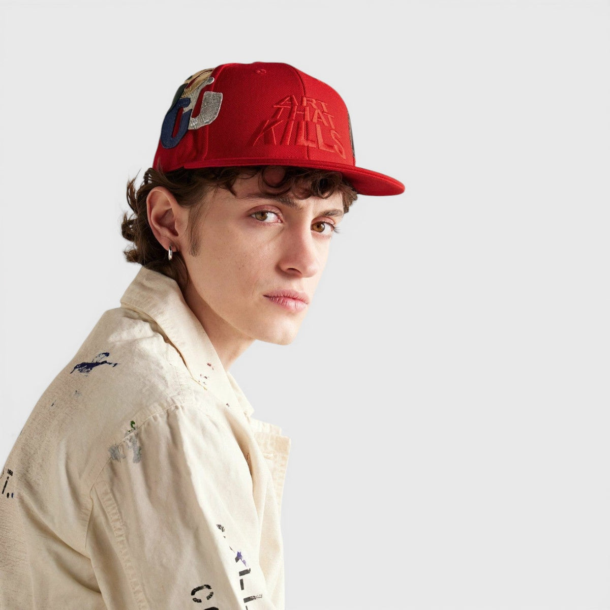 ATK G Patch Fitted Cap Red