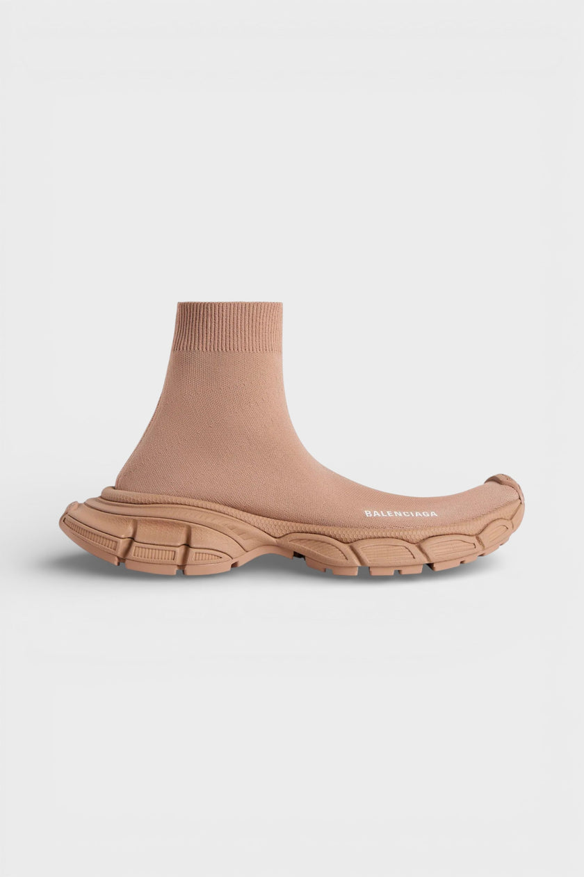 3XL Sock Recycled Knit High Top Beige