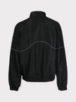 Piping Logo Track Jacket Black