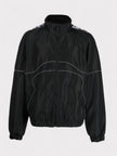 Piping Logo Track Jacket Black