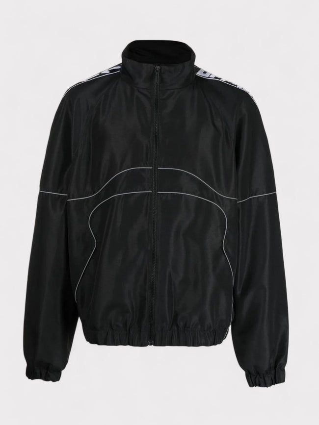 Piping Logo Track Jacket Black