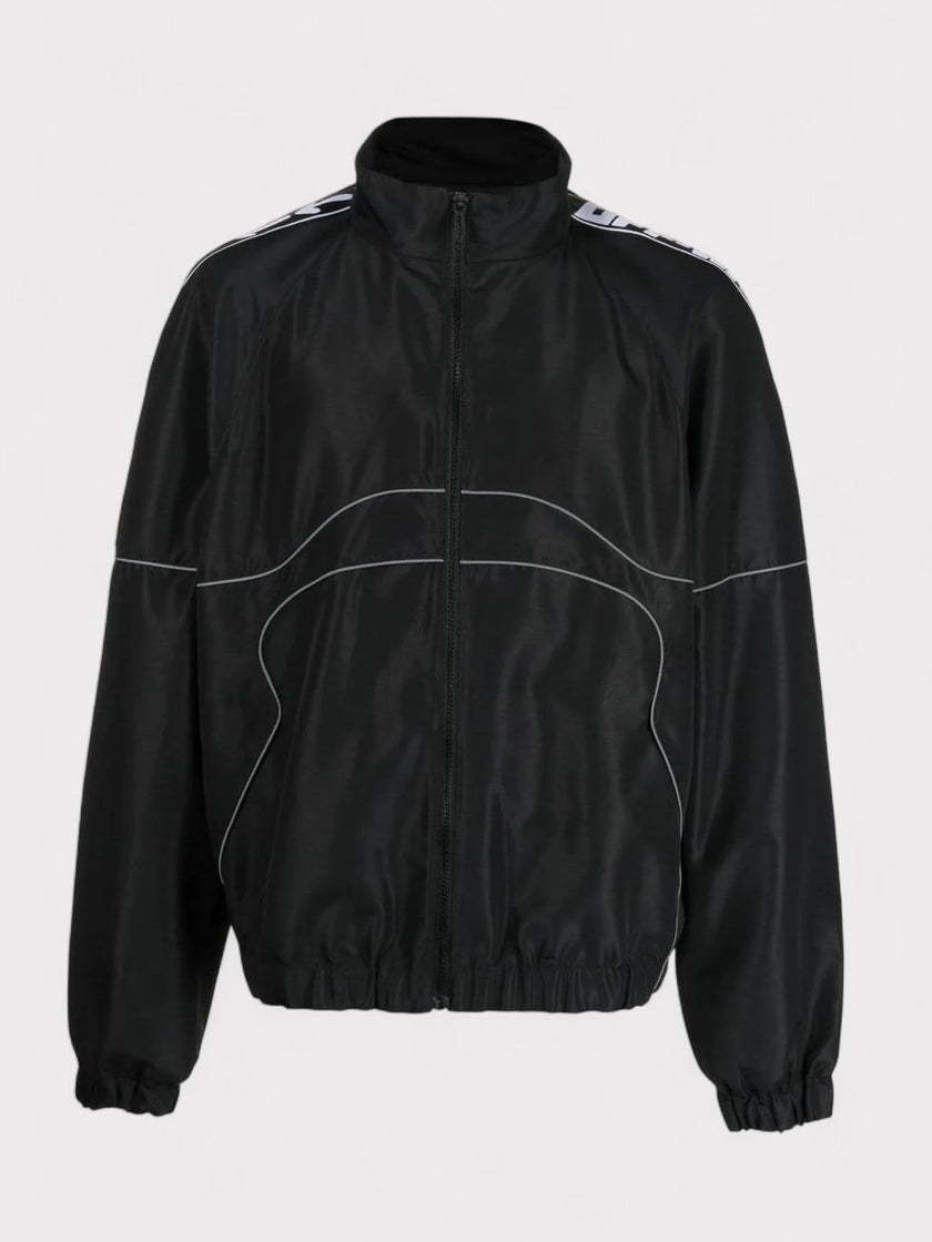 Piping Logo Track Jacket Black