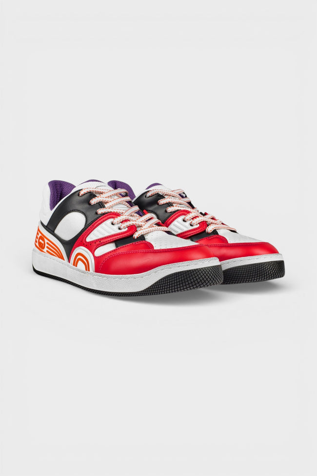 Gucci Basket Low Top Sneakers Red White
