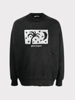 Palm Angels Glitered Nightsky Logo Crewneck Black