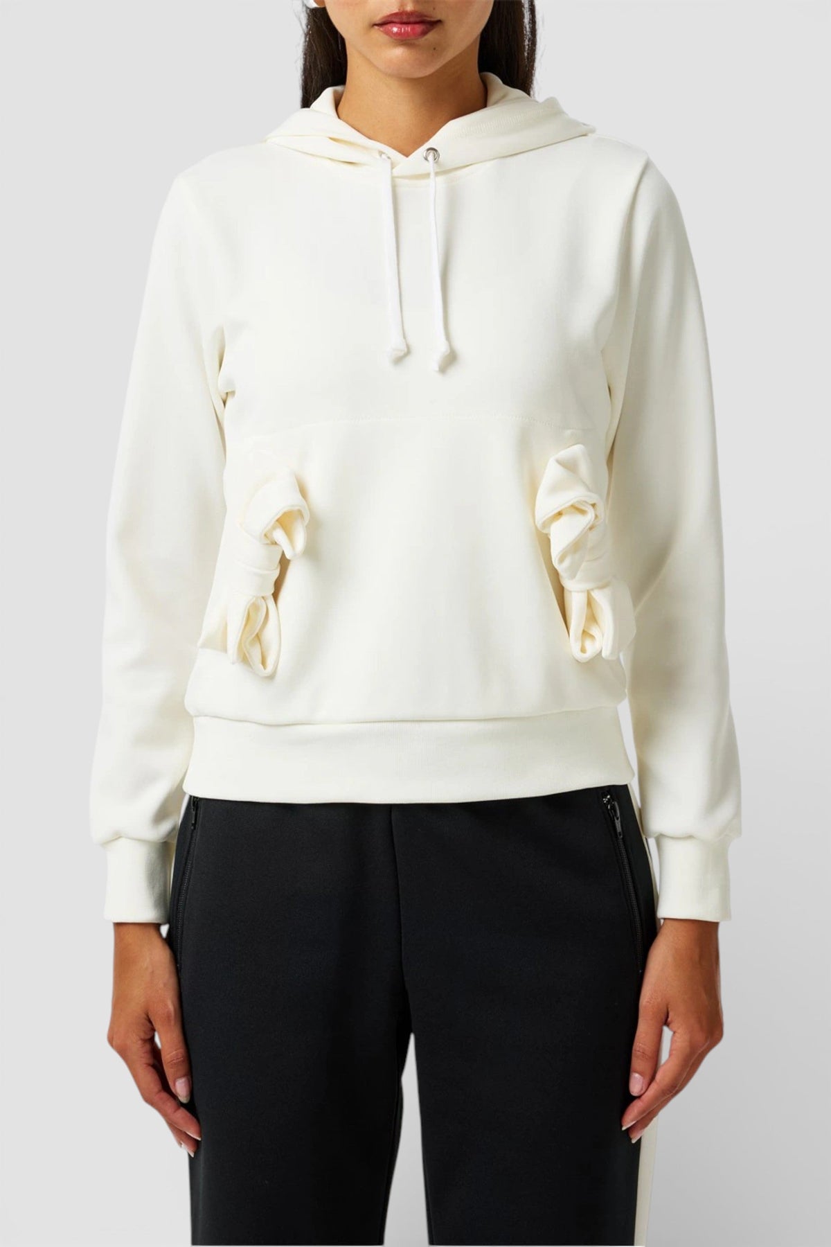 Comme Des Garcons CDG Bow Detail Hoodie Off White