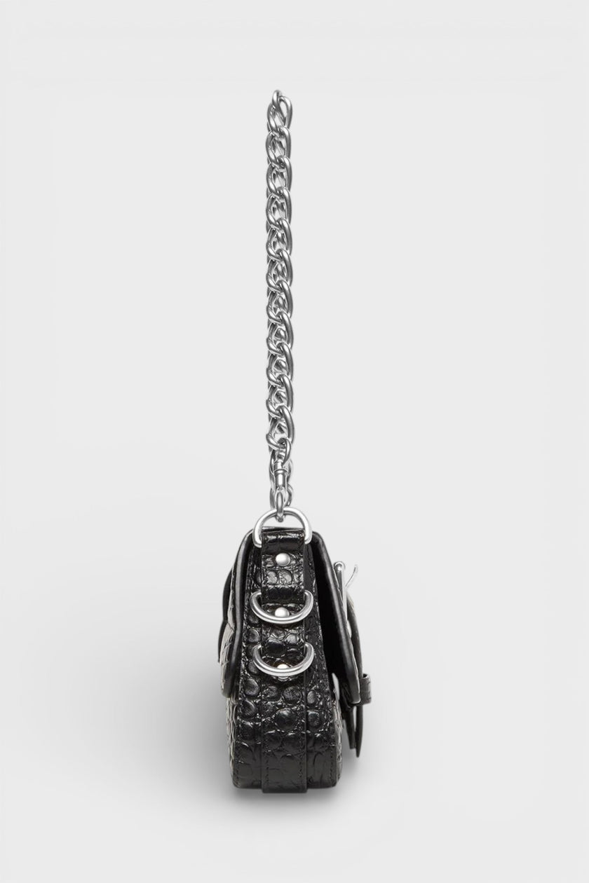 Lindsay Leather Shoulder Bag Black