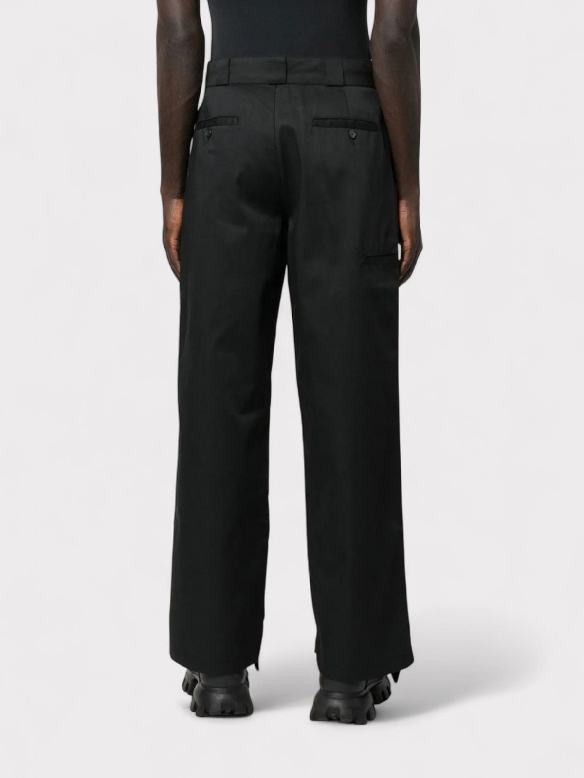 Reversed Waistband Chino Trouser Black