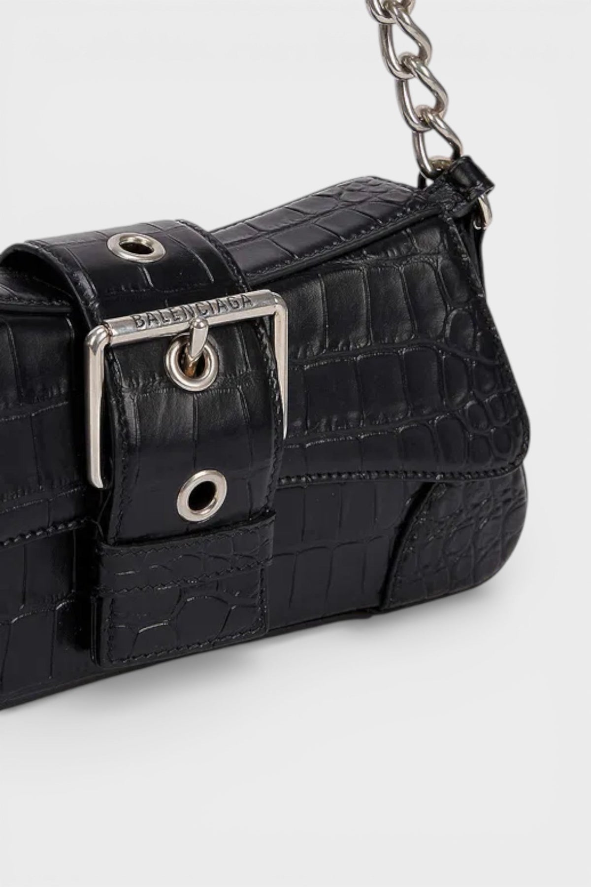 Lindsay Leather Shoulder Bag Black