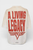 Represent Reversible Rep Living Legacy Oversized T-Shirt Washed Ecru