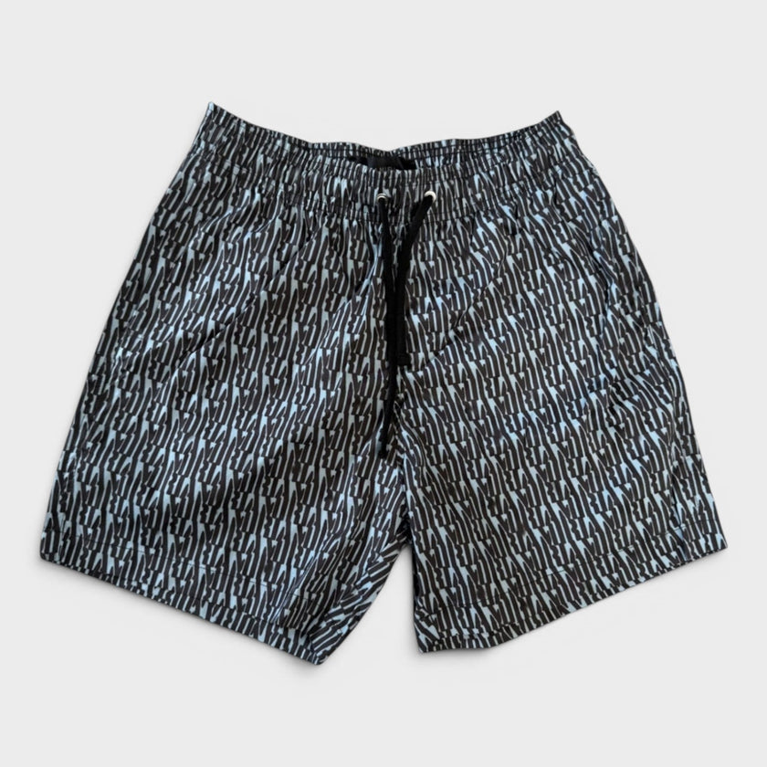 All Over Print Swimtrunk Dusty Blue