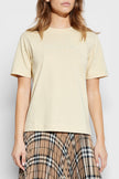 Paisley Print Logo T Shirt Candle Beige