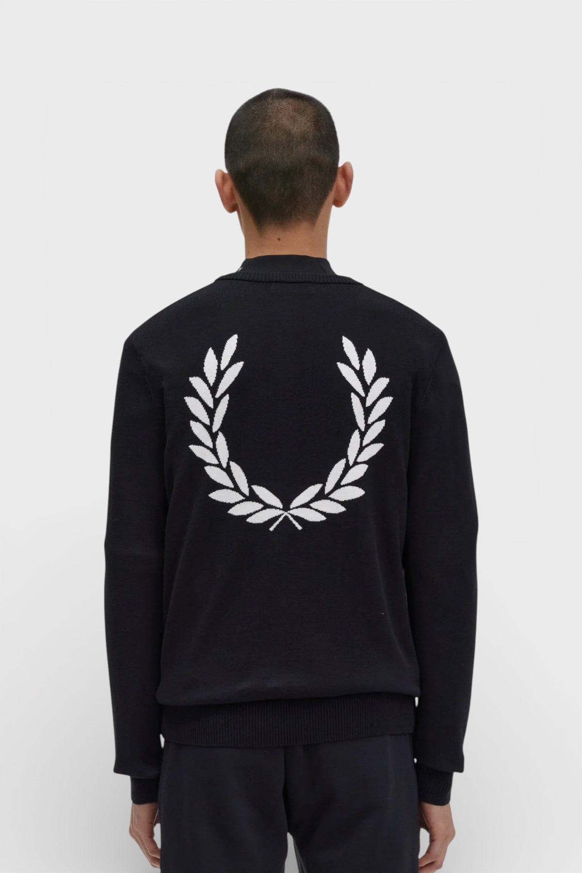 Fred Perry Graphic Laurel Wreath Jumper Black