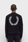 Fred Perry Graphic Laurel Wreath Jumper Black