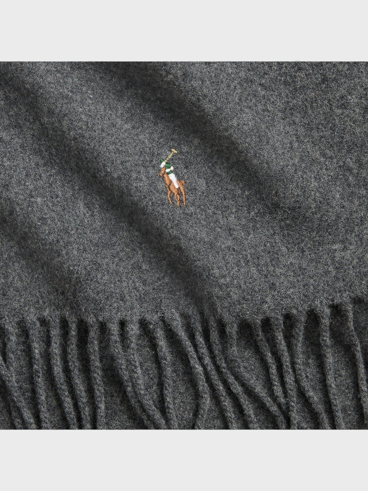 Polo Ralph Lauren Virgin Wool Scarf Grey