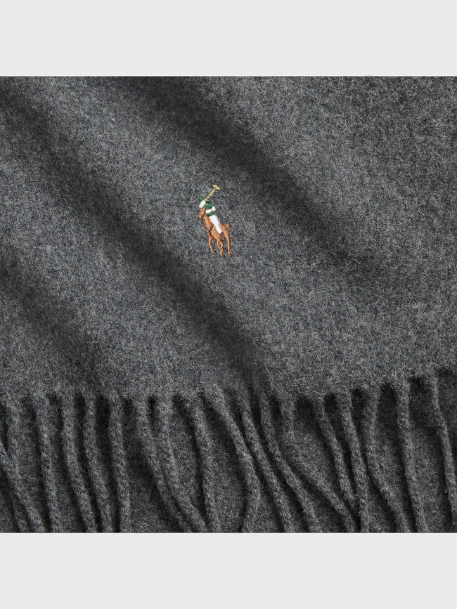 Polo Ralph Lauren Virgin Wool Scarf Grey
