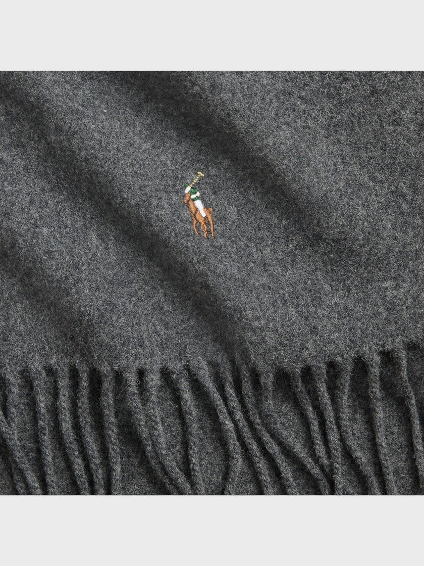 Polo Ralph Lauren Virgin Wool Scarf Grey