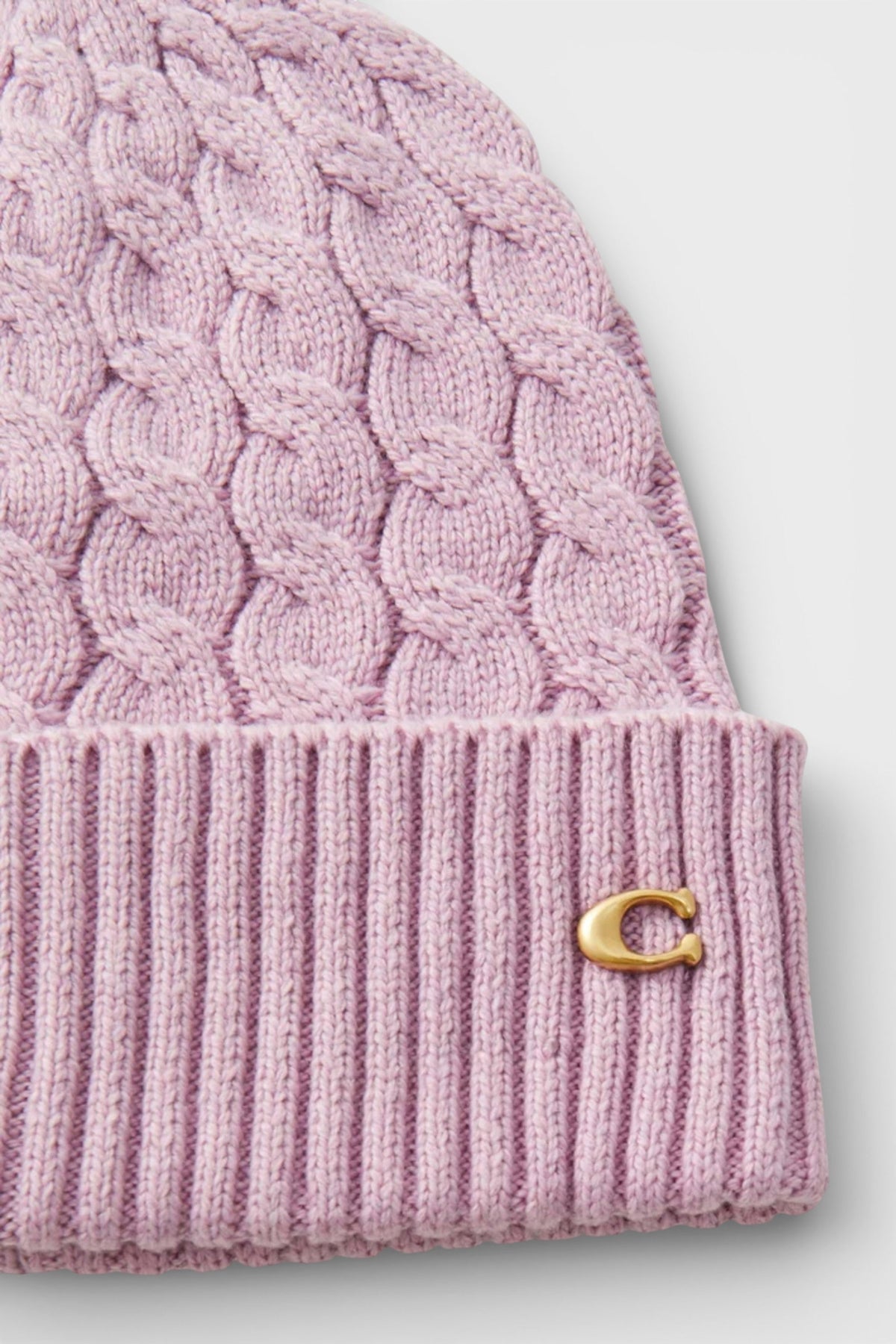 Cable Beanie & Gloves Gift Set Faded Pink