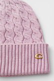 Cable Beanie & Gloves Gift Set Faded Pink