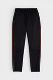 Fred Perry Contrast Taped Track Pants Black Brown
