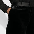 Velvet Tailored Trousers Black