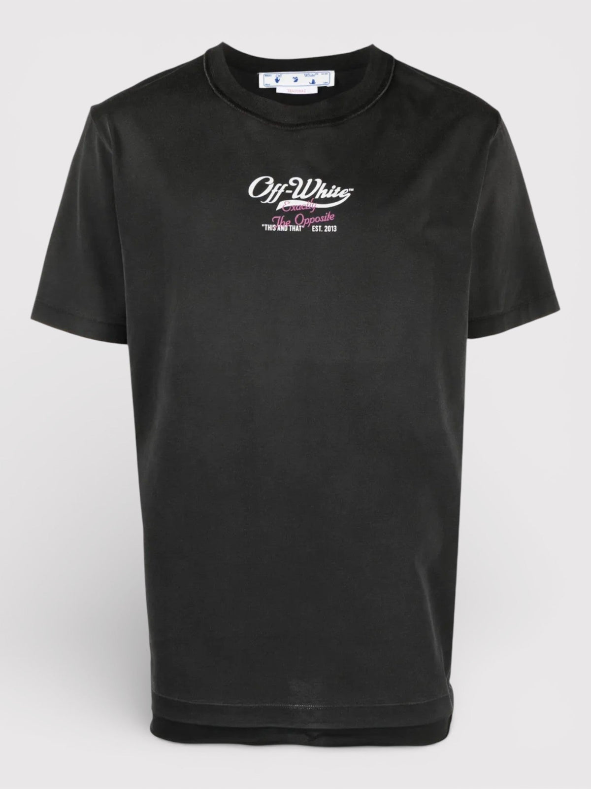 Off-White Wave Off Raw Slim Short Sleeve Tee Black