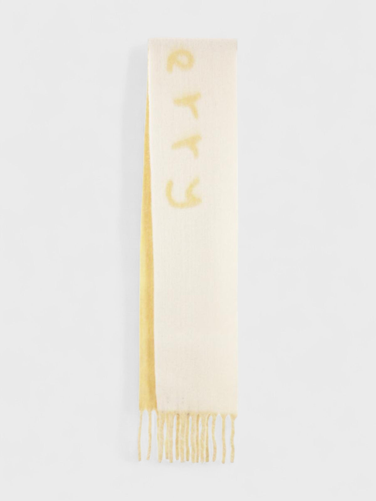 Burberry Logo Intarsia Reversible Scarf Alpaca Wool