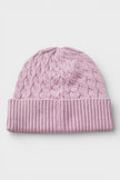 Cable Beanie & Gloves Gift Set Faded Pink