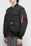 Alpha Industries Men's Multi Pocket Flight Jacket Black
