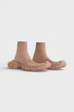 3XL Sock Recycled Knit High Top Beige