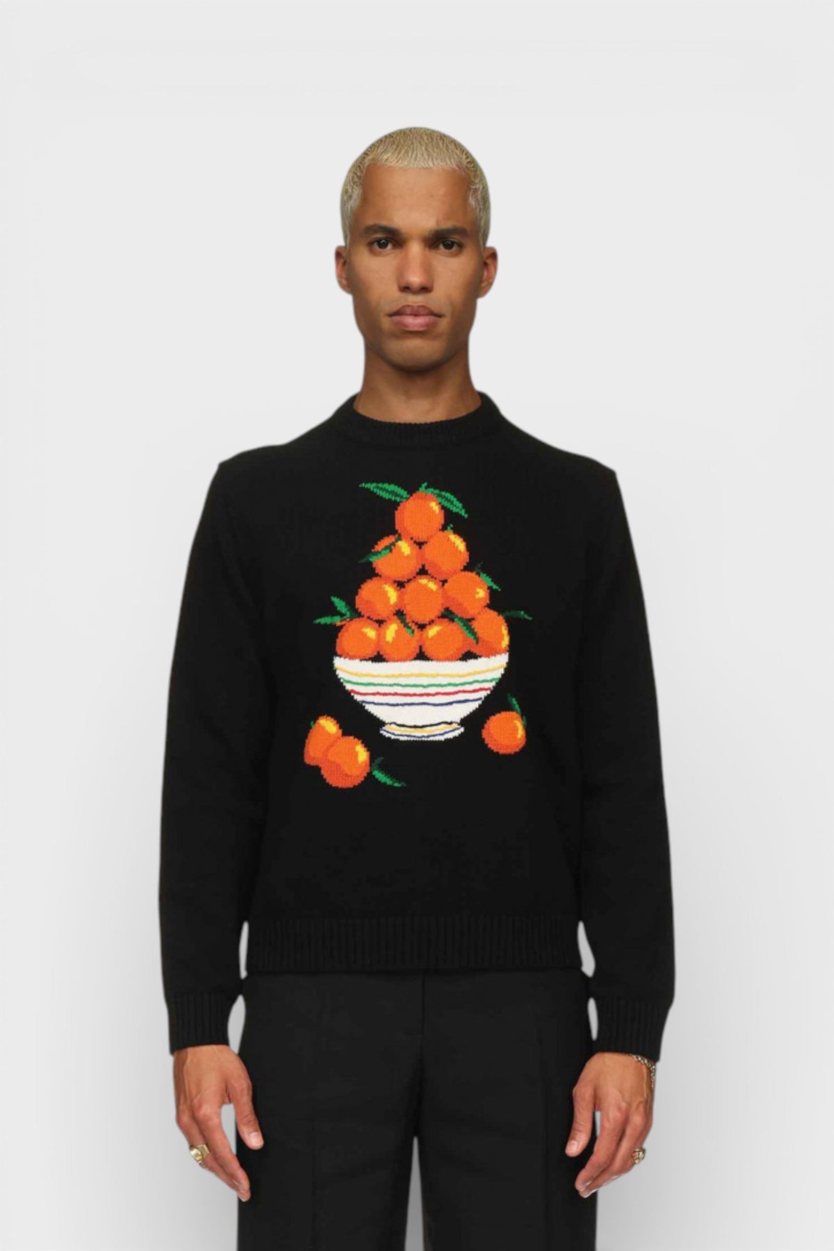 Casablanca Pyramide D'Oranges Intarsia Jumper Black