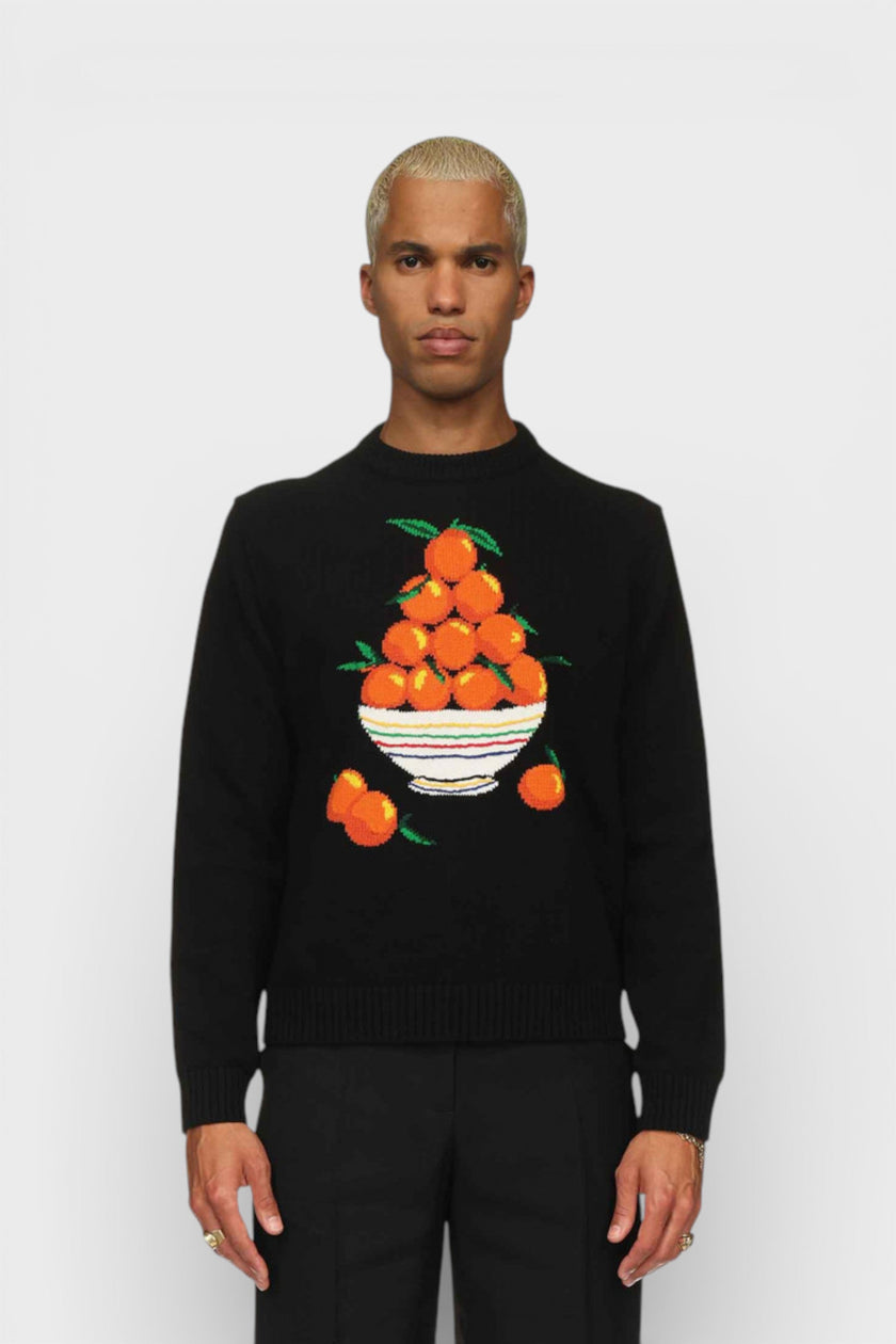Casablanca Pyramide D'Oranges Intarsia Jumper Black