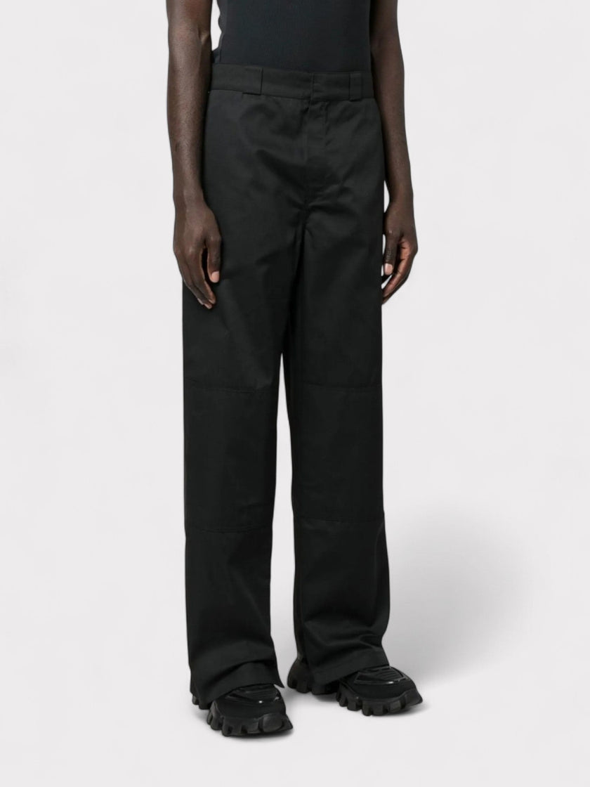 Reversed Waistband Chino Trouser Black