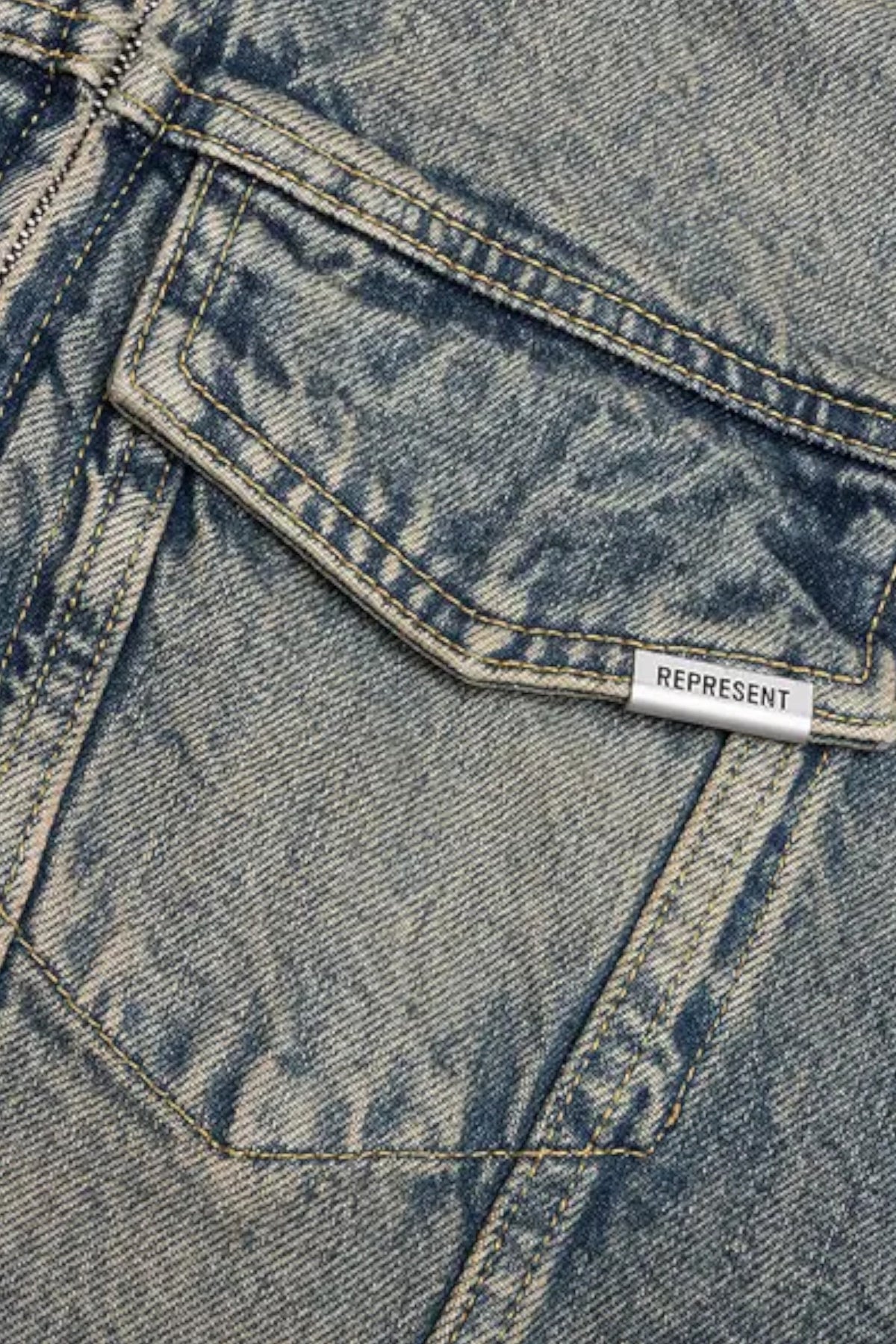 Represent Clo R4 Denim Jacket Blue Cream