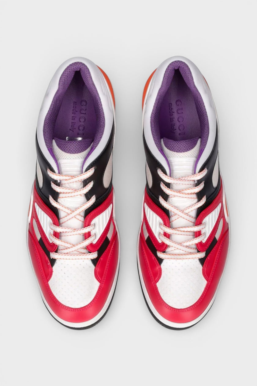 Gucci Basket Low Top Sneakers Red White