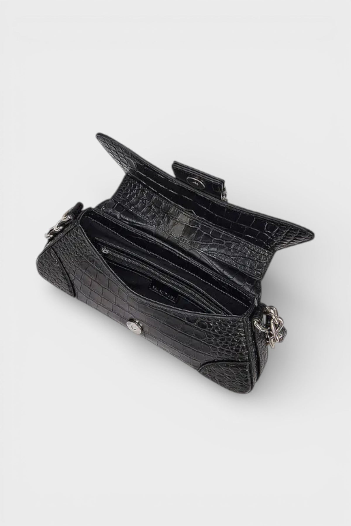 Lindsay Leather Shoulder Bag Black