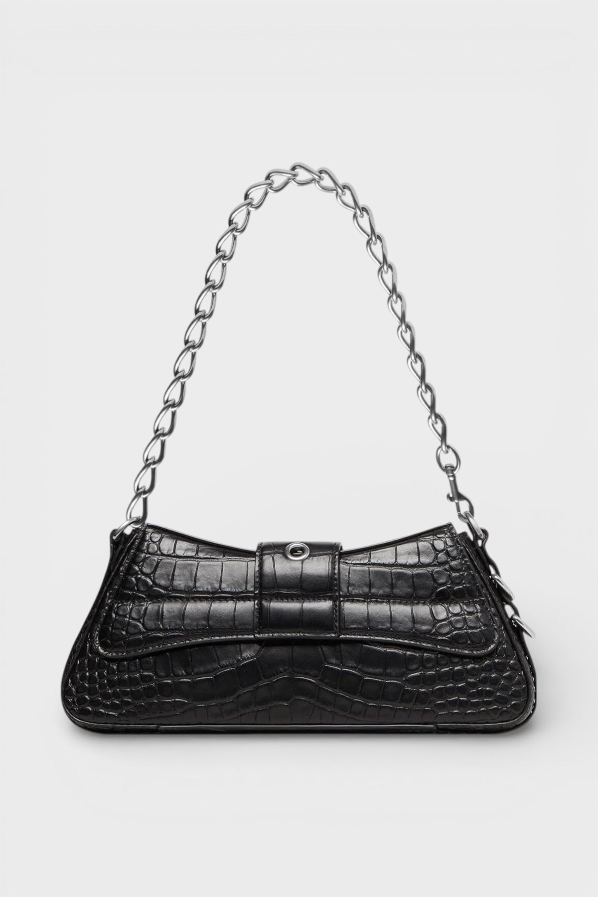 Lindsay Leather Shoulder Bag Black