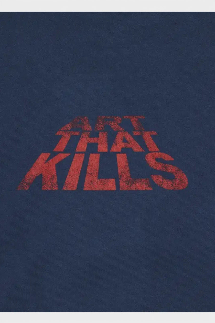 ATK Stacked Logo Hoodie Navy