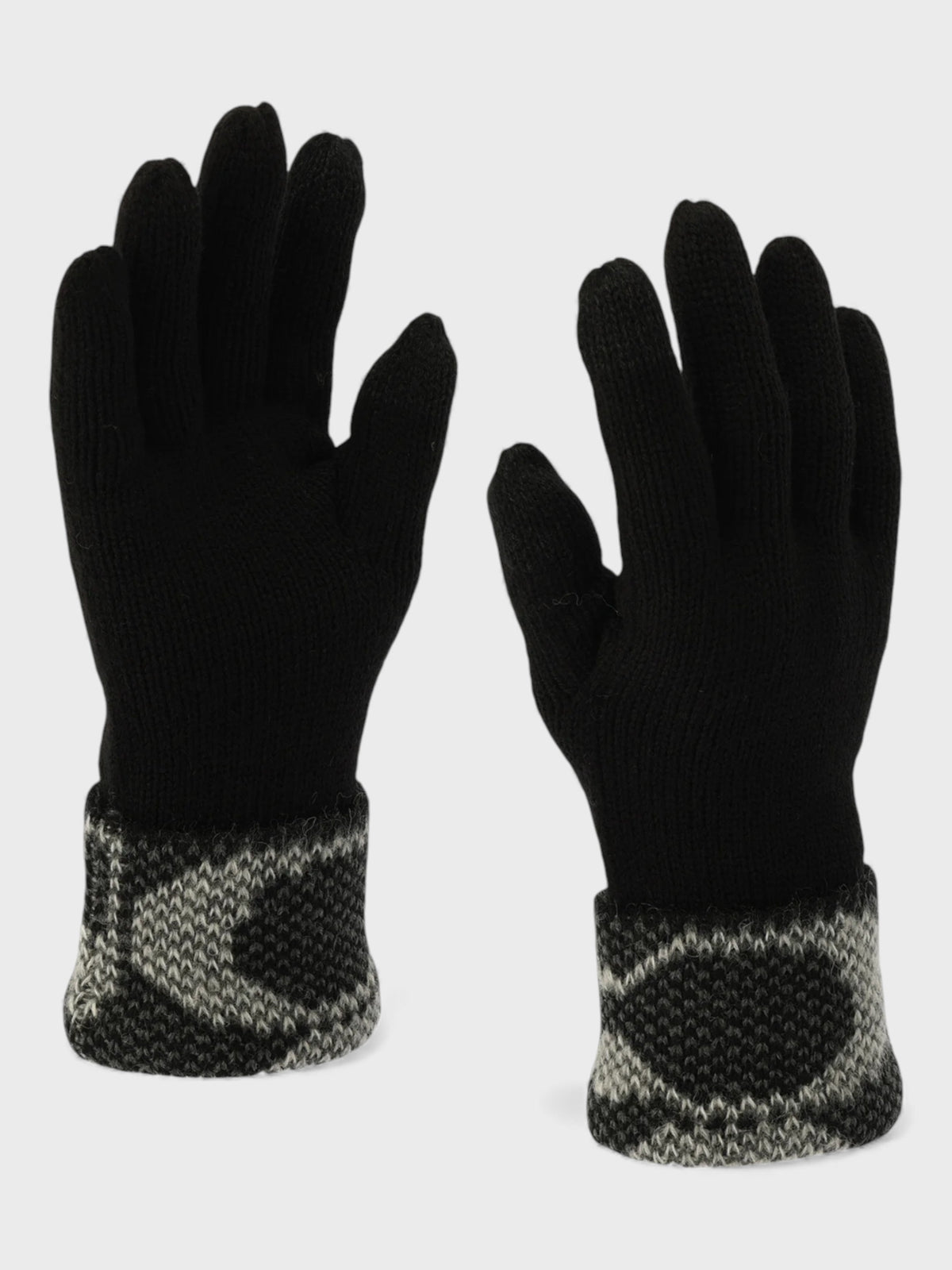 Coach Jumbo Signature C Knit Gloves Black