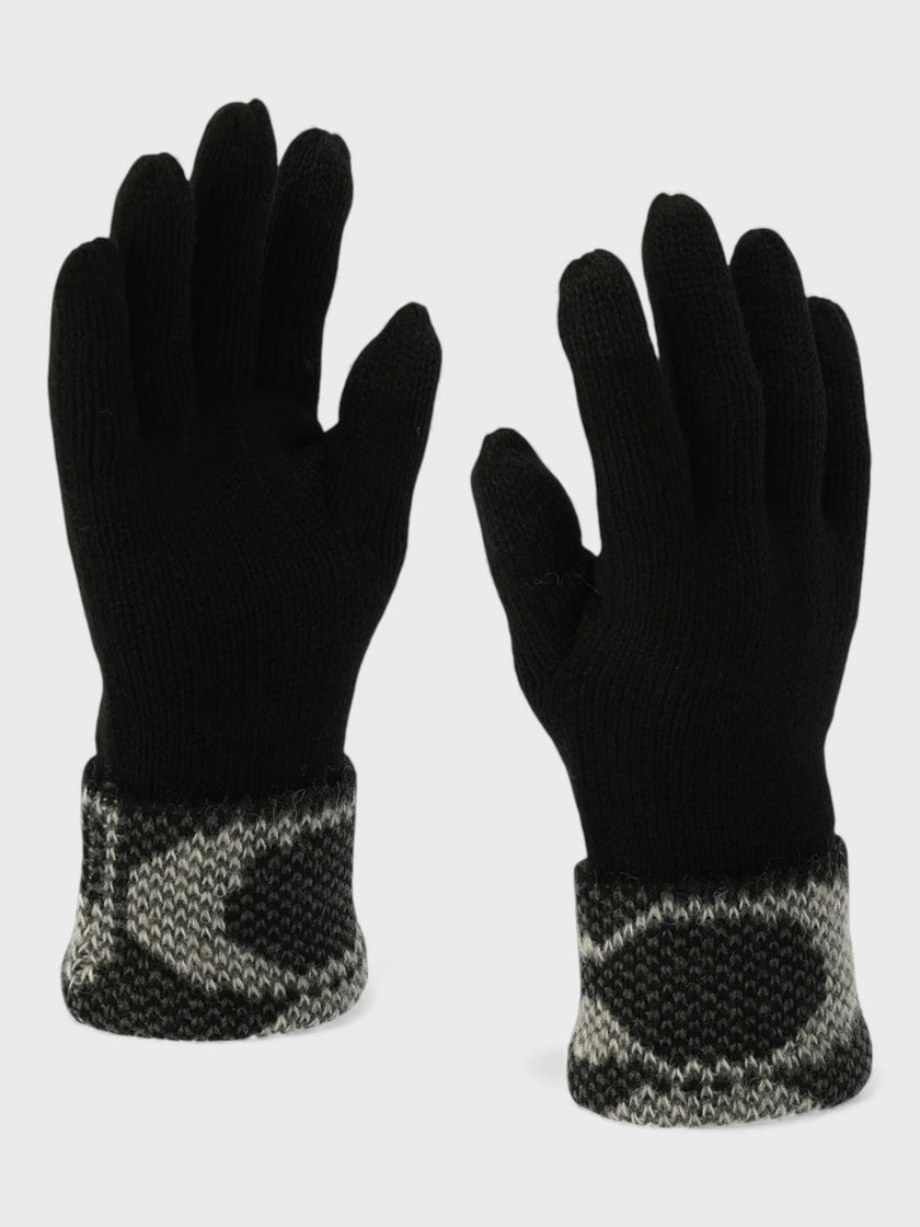 Coach Jumbo Signature C Knit Gloves Black