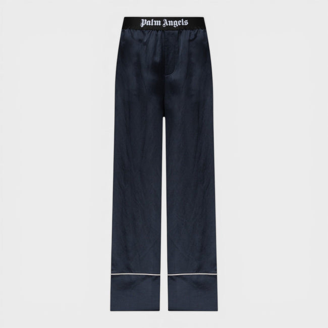 Satin Pyjama Bottoms Navy Blue