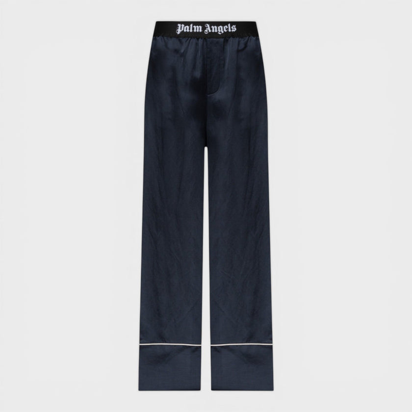 Satin Pyjama Bottoms Navy Blue