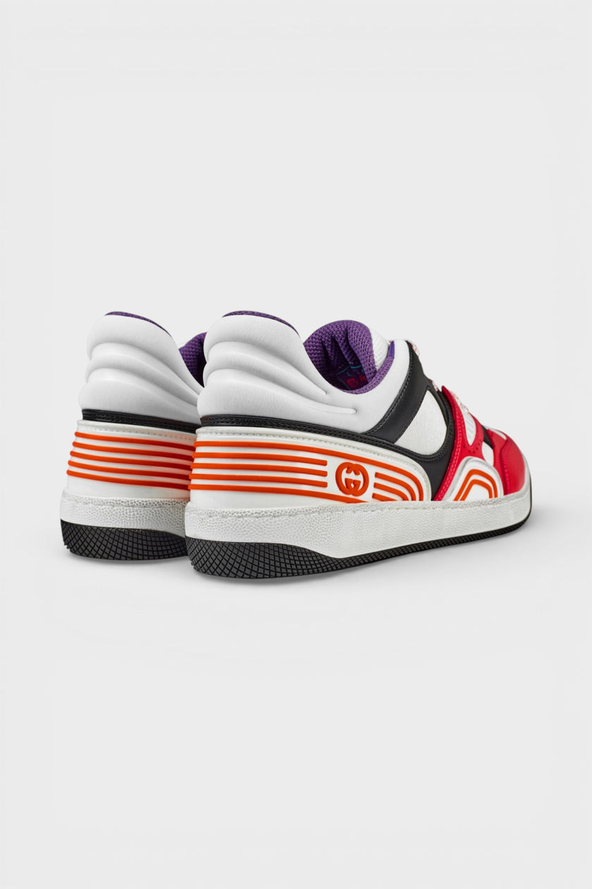 Gucci Basket Low Top Sneakers Red White