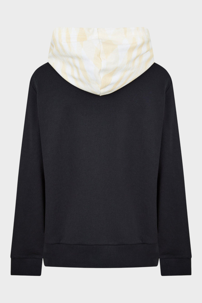 Missoni Hooded Zip Sweatshirt Black White