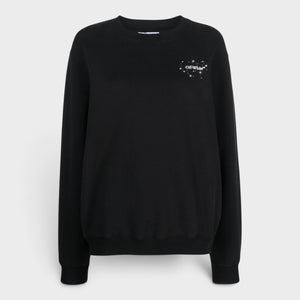 Bling Stars Arrow Regular Crewneck Black