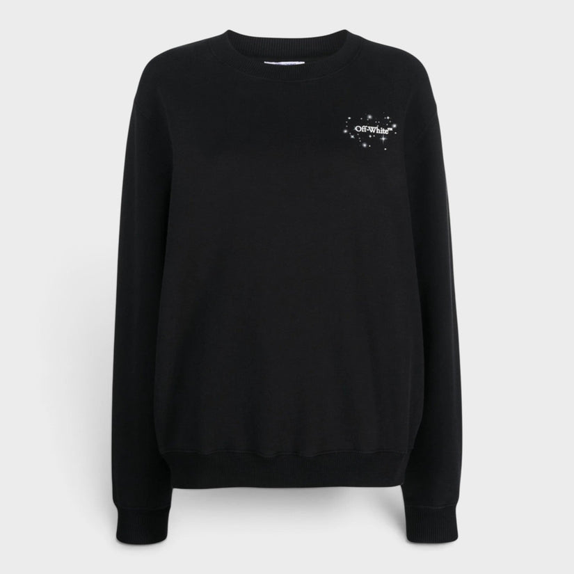 Bling Stars Arrow Regular Crewneck Black